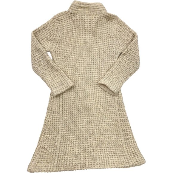 Vintage Long Wool Button Down Coat Jacket Cardigan Cable Knit Women's Medium - Picture 3 of 10